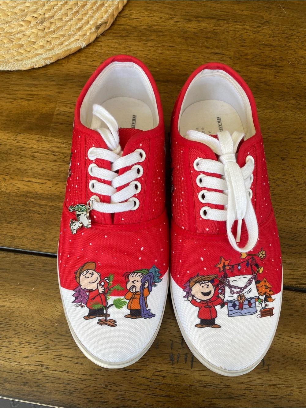 Womens Canvas Sneakers - Charlie Brown Christmas Peanuts Bradford Exchange